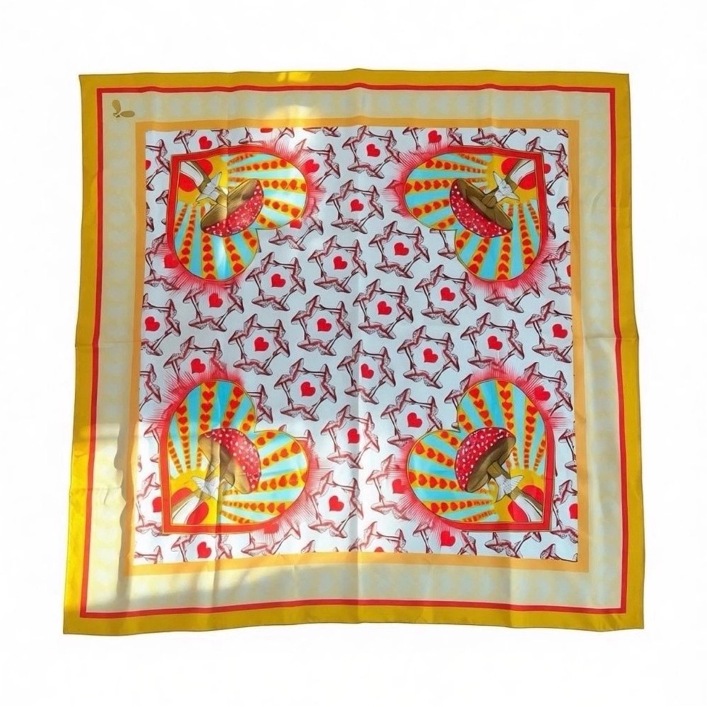Vibrant Red and Yellow Designer Scarf